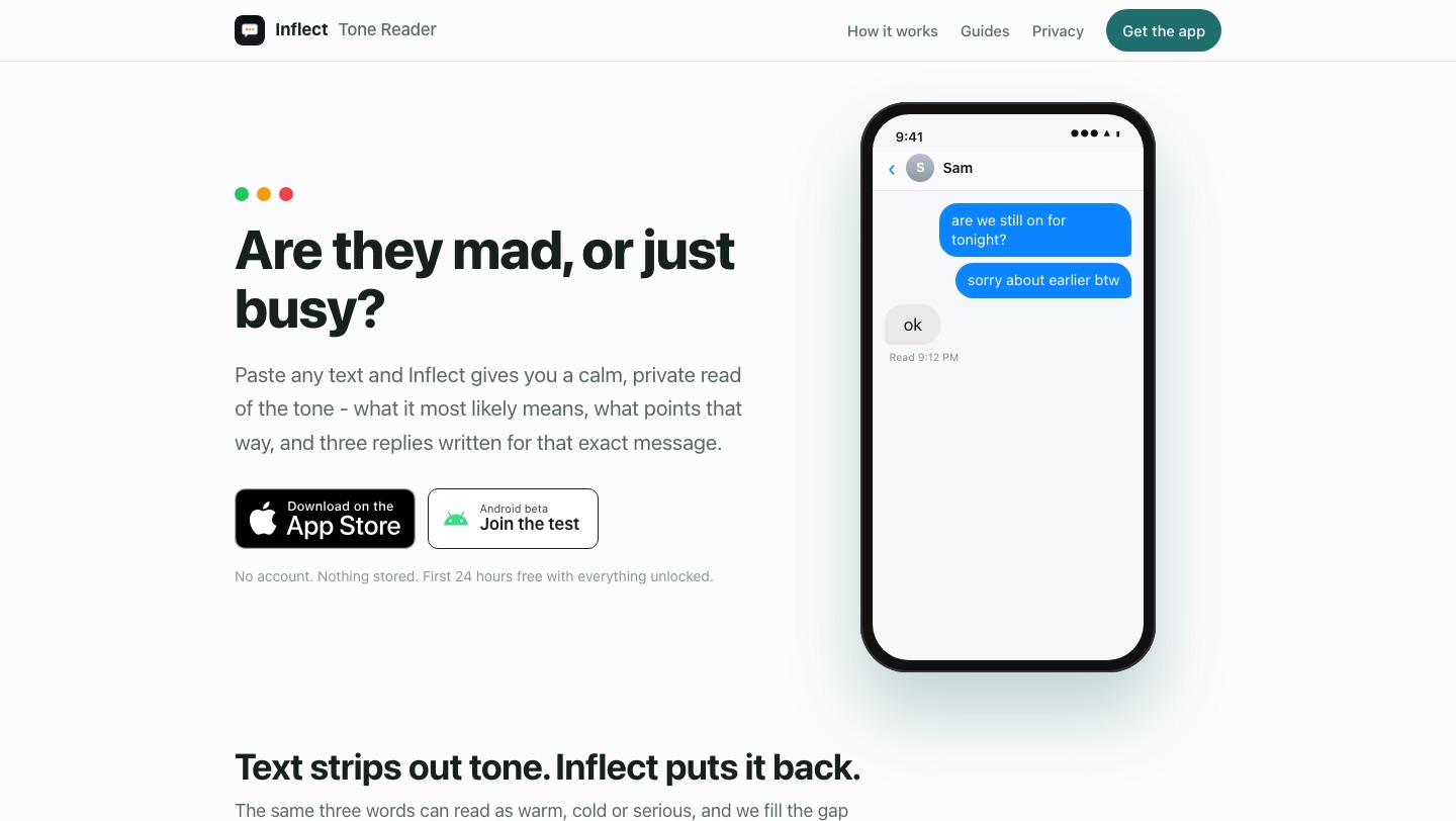 Inflect: Tone Reader - tonereader.app
