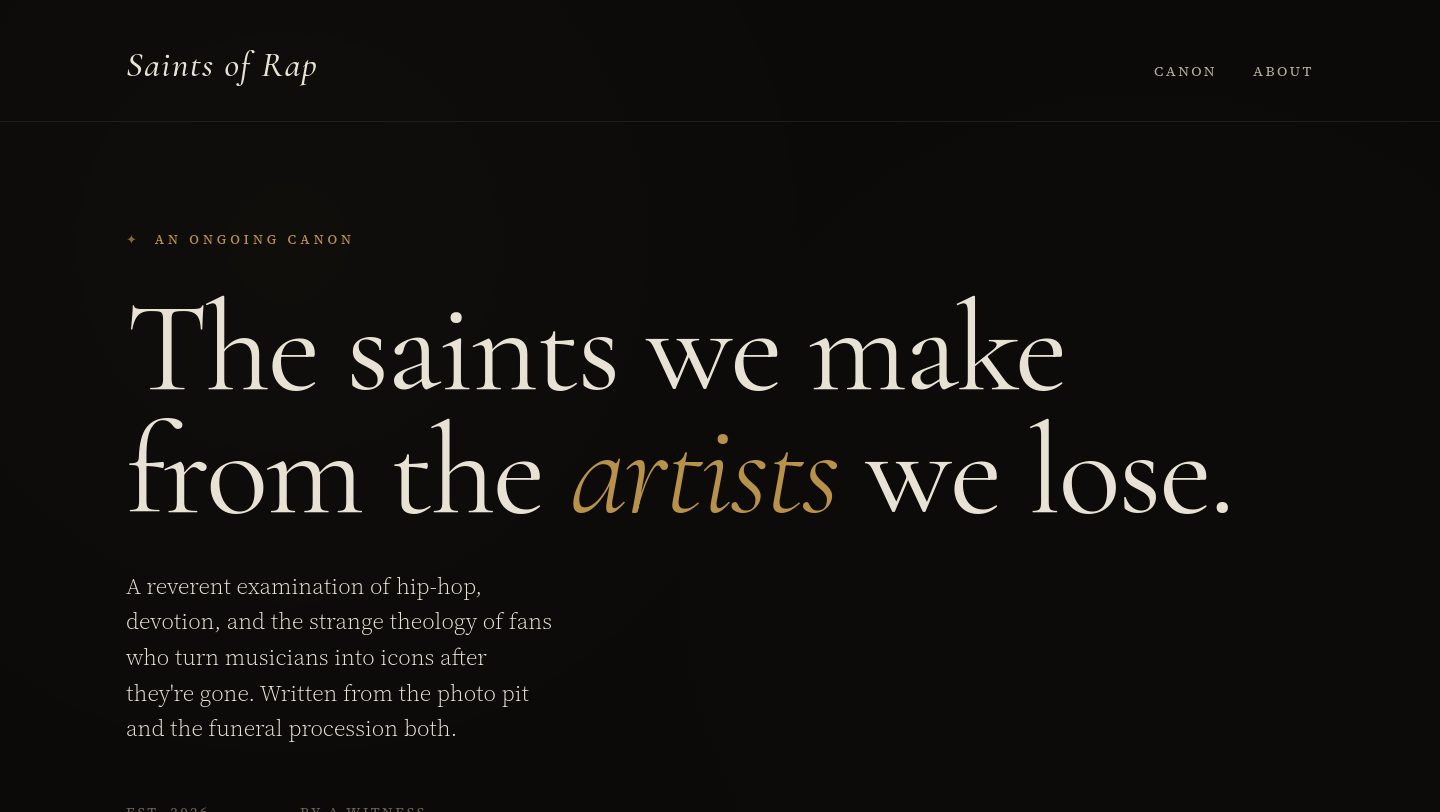 Saints of Rap — saintsofrap.com